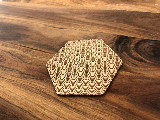 Hexagon Good Vibes Coaster